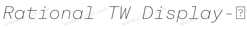 Rational TW Display字体转换